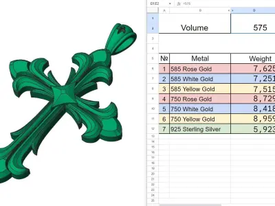 Ornamnet Cross 3D print model