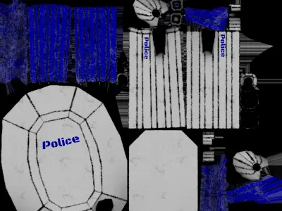 Futuristic Police Heavy - Unity Game Ready Asset Low-poly 3D model