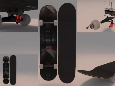 Resident Evil Raccoon City Skateboard 3D model