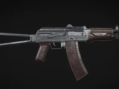 AK-74U AAA FPS Game Ready Weapon Asset Low-poly 3D model