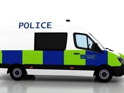 Mercedes Benz Sprinter L2H2 2015 England Police Crew Van UK 3D model