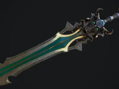 Fantasy sword 18 Low-poly 3D model