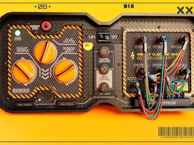 SCI-FI Console CB0005 Low-poly 3D model