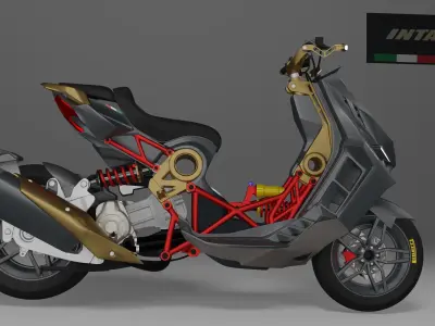 DRAGSTER INTALJET 200 Low-poly 3D model