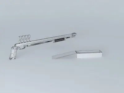 Pump-action Dartgun Free 3D model