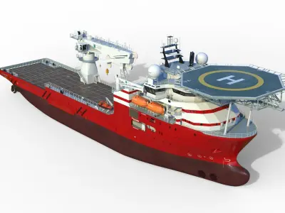 Offshore Platform Supply Vessel 3D model
