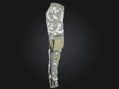 Camouflage Combat Pants Tactical Military Trousers for Soldie 3D model