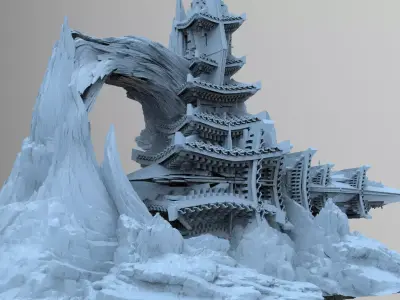 Emperor Monarch Cliff 1 3D model