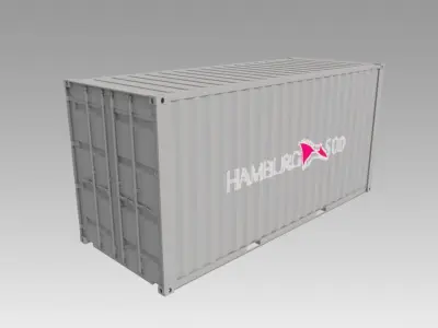 20ft Shipping Container 3D model
