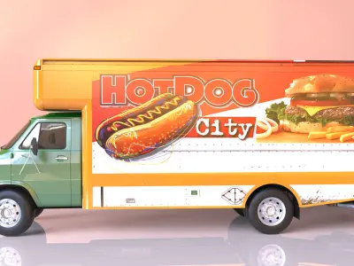 Food Truck 3D model from CGTrader - Textured