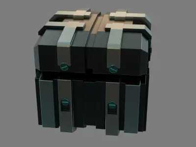 Sci-Fi Crate - Low Poly - Game Ready - PBR Low-poly 3D model