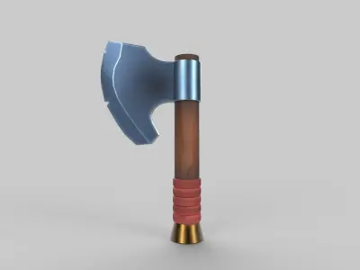  battle axe Low-poly 3D model