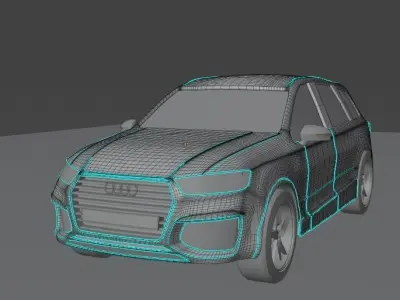 Audi SQ7 2017 Free low-poly 3D model