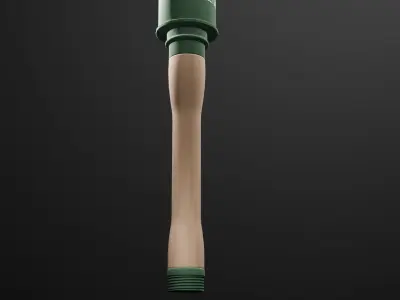 Game-Ready German WW2 Stick Grenade Low-poly 3D model