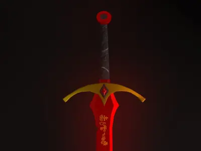 Sword Low-poly 3D model 61