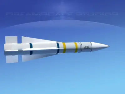 AIM -54 Phoenix air to air missile Low-poly 3D model