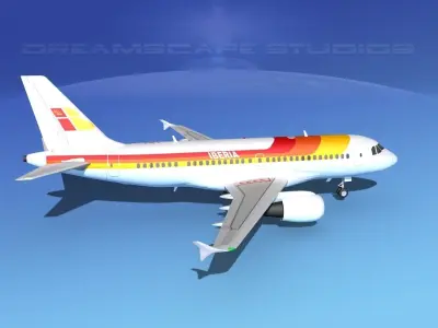 Airbus A319 Iberia 3D model