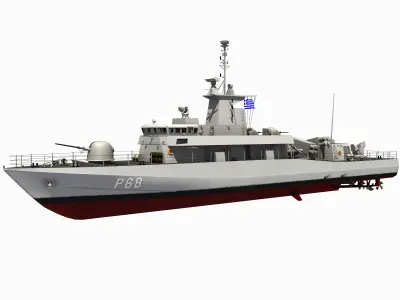 SUPERVITA ROUSSEN CLASS FAST ATTACK CRAFT HS DANIOLOS 3D model