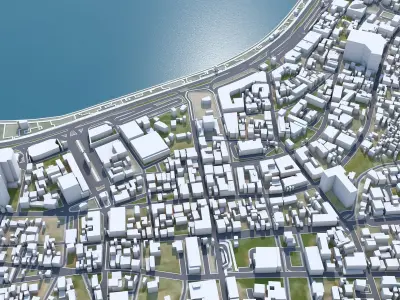 Luanda Angola 45km AI Low-poly 3D model