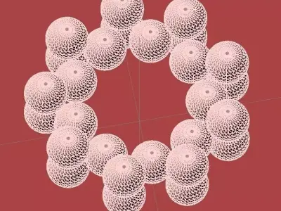 Cageless Ball Bearing for 3 16  Balls Free 3D print model