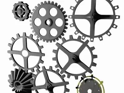 Steampunk Cog Collection Print  Ready Free 3D print model