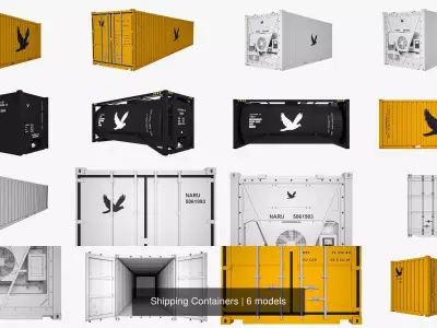 Shipping Containers 3D Model Pack purchase