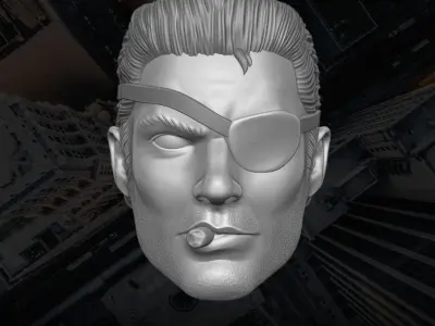 David Hasselhoff Nick Fury fan art 3D printable File 3D print model