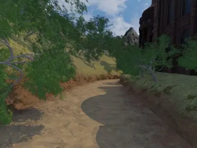 Mountain Village Settlement 3D model purchase
