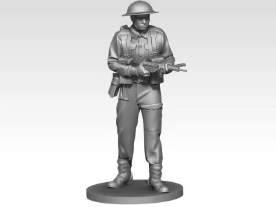 British soldier ww2 06 3D print model
