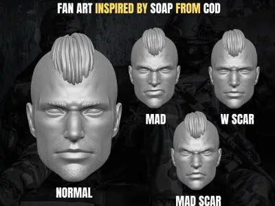 Soap Collection  Fan Art Heads 3D print model