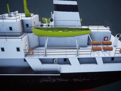 Cargo ship Low-poly 3D model order