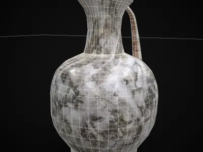 Small Marble Pitcher  Low-poly 3D model