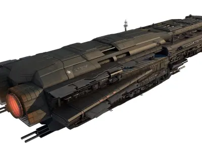 Sci-fi spaceship combat  3D model