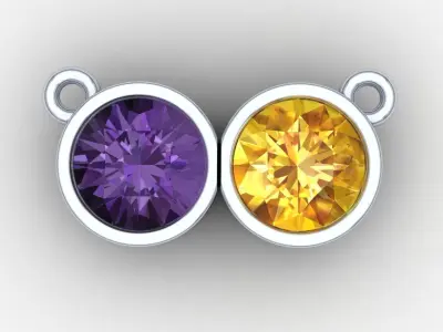 pendant too stone 3D print model