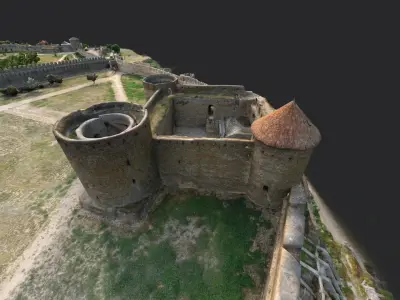 3D model - Akkerman fortress - Ukraine - usdz gltf obj 3D model