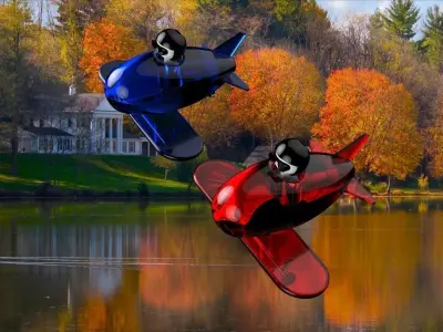 Acrylic toy planes Free 3D model