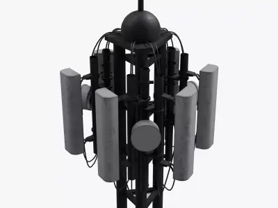Cellular Transmitter 02 Low-poly 3D model