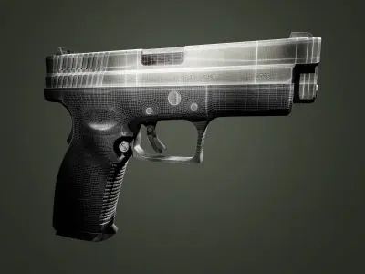 HS2000 First Gen Croatian Pistol Low-poly 3D model
