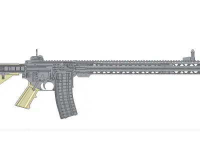 Armalite AR-15 3D model