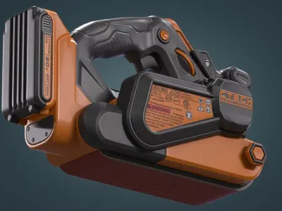 Portable Belt Sander Low-poly 3D model