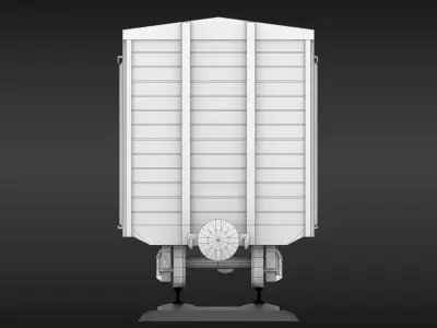 USSR Narrow gauge cargo wagons set 3D model