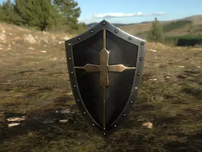 Sword and Shield  Free low-poly 3D model