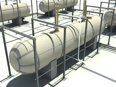 Gas Tank 3D model shop