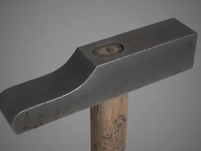 Hammer Low-poly 3D model 32