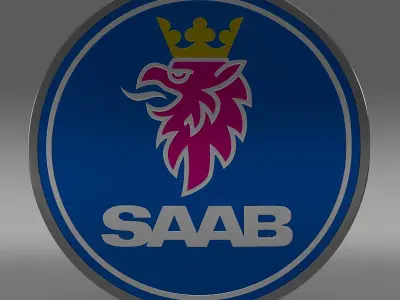 saab logo 3D model by Sergey