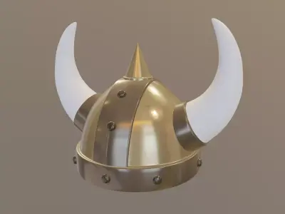 Viking Helmet 3D model 5