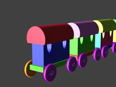 KIDS CARTOON TRAIN 3D print model