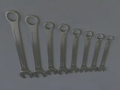 Wrenches set of 3D model
