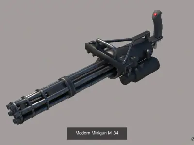 Modern Minigun 3D Model Pack