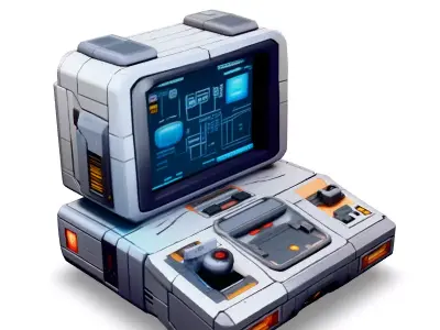 SciFi Portable Computer Terminal Low-poly 3D model